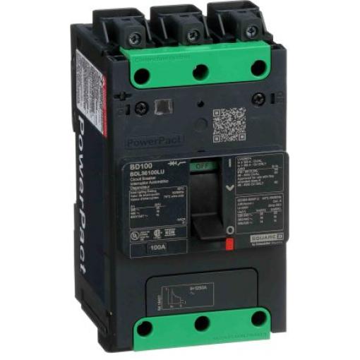 Schneider Electric Jistič s lisovaným pouzdrem, rozsah: PowerPacT 3pólový 100 A vypínací výkon 14 kA, rozsah: PowerPact