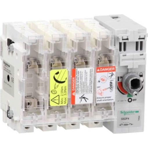 Schneider Electric Pojistka odpojovač spínače, řada: TeSyS GS 4pólový 50 A 50 A velikost pojistky 14 x 51 mm