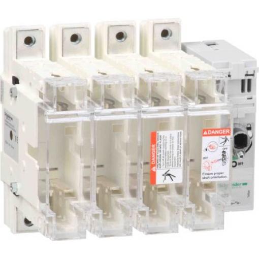 Schneider Electric Pojistka odpojovač spínače, řada: TeSyS GS 4pólový Zapouzdřený 125 A 100 A velikost pojistky 00