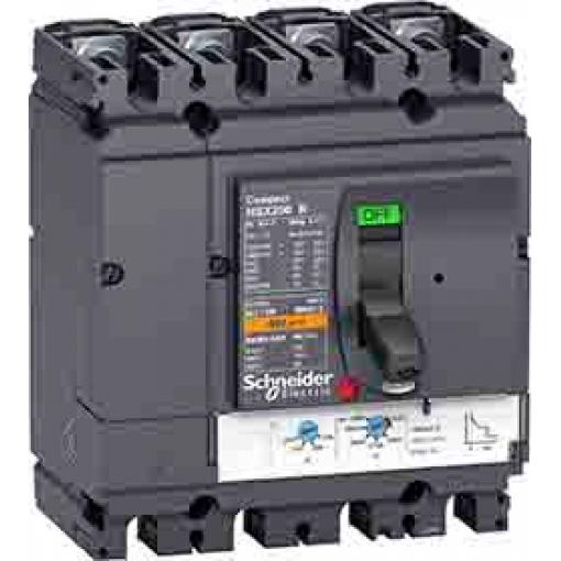 Schneider Electric Jistič s lisovaným pouzdrem, rozsah: NSX R 4pólový 100 A vypínací výkon 200 kA, rozsah: ComPact Pevný