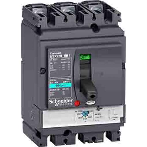 Schneider Electric Jistič s lisovaným pouzdrem, rozsah: NSX HB1 3pólový 220 A vypínací výkon 75 kA, rozsah: ComPact