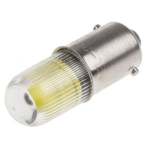 RS PRO Kontrolka barva světla Žlutá, objímka žárovky: BA9 vícečipový, průměr: 11 mm, 24 V dc