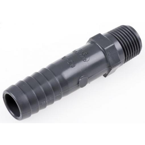Přípojka hadicová BSPT Male závit, vnitřní průměr hadice: 20 mm (vnitřní prům.), pracovní tlak: 10 bar Georg Fischer
