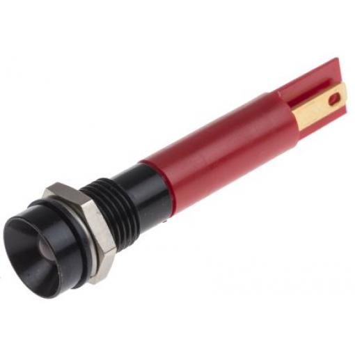 Indikátor pro montáž do panelu Zapuštěný barva Červená Pájecí plíšek, 24 V ac/dc RS PRO, IP67