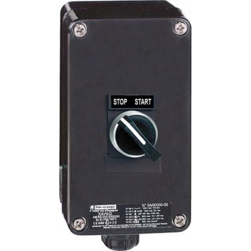 Schneider Electric Ovládací tlačítková stanice, řada: Harmony IP65 1 NO/1 NC Černá Kov INERIS 04ATEX0023X, počet výřezů: