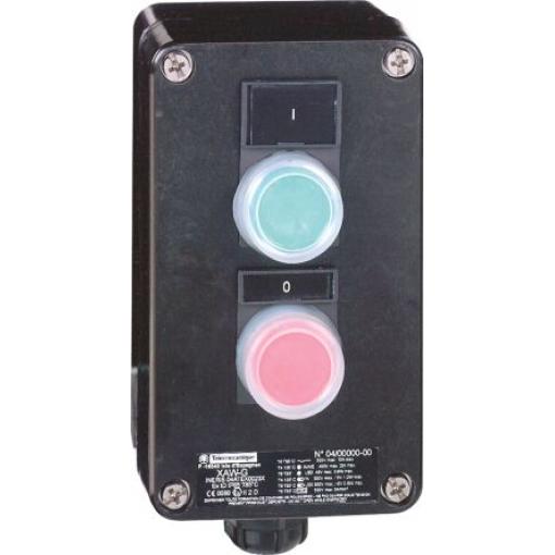 Schneider Electric Ovládací tlačítková stanice Funkce start-stop, řada: XAWG IP65 1 NO/1 NC Zelená, Červená Kov ATEX,