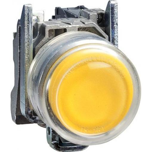 Schneider Electric Tlačítkový spínač, řada: XB4 IP65 SPST Průchozí otvor Pomalé přerušení Osvětlené 22.5 mm, barva LED:
