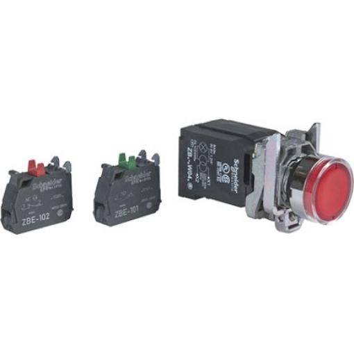Schneider Electric Tlačítkový spínač, řada: Harmony IP66, IP67, IP69, IP69K SPDT Vratná pružina Osvětlené 22.5 mm 3 A,