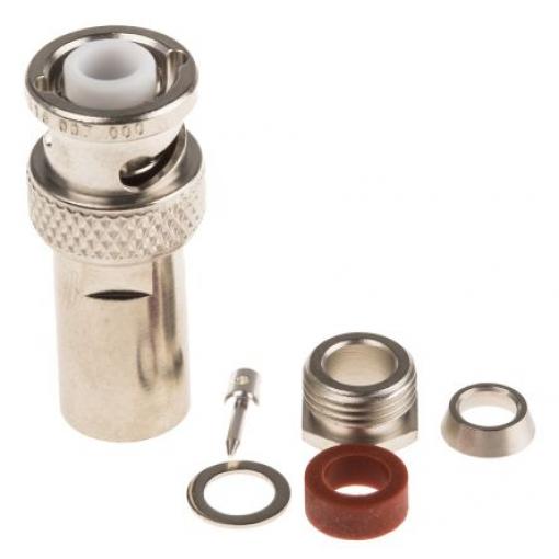 Radiall Koaxiální konektor, řada: BNC Vnější, 50 Ω, orientace těla: Rovný, Kabel Konektory BNC Objímka, 2GHz 155 °C -55
