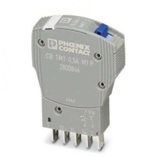 Tepelná pojistka 500 mA 1pólový CB Phoenix Contact Thermomagnetic Device Circuit Breaker Zaklapávací montáž