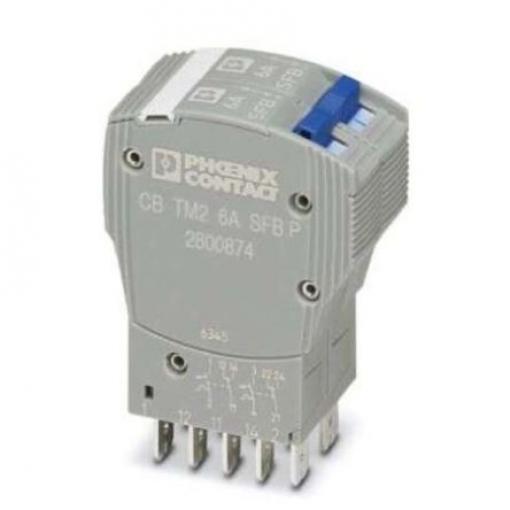 Tepelná pojistka 6 A 2pólový CB Phoenix Contact Thermomagnetic Device Circuit Breaker Zaklapávací montáž