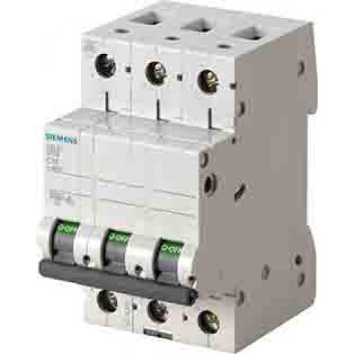 Siemens Miniaturní jistič, rozsah: 5SL6 3pólový 4 A vypínací výkon 6 kA, charakteristika: Typ C, rozsah: SENTRON 400 V