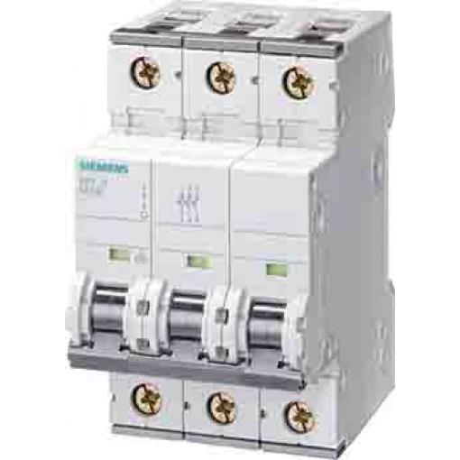 Siemens Miniaturní jistič, rozsah: 5SY7 3pólový 13 A vypínací výkon 5 kA, charakteristika: Typ C, rozsah: SENTRON 400 V