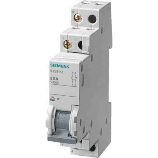 Siemens Oddělovací (hlavní) vypínač, rozsah: 5TE 1pólový Lišta DIN 20 A