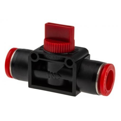 Pneumatický ventil s ručním ovládáním, řada: Pneufit C Ovládání páčkou Push In 12 mm Zásuvný, materiál tělesa: