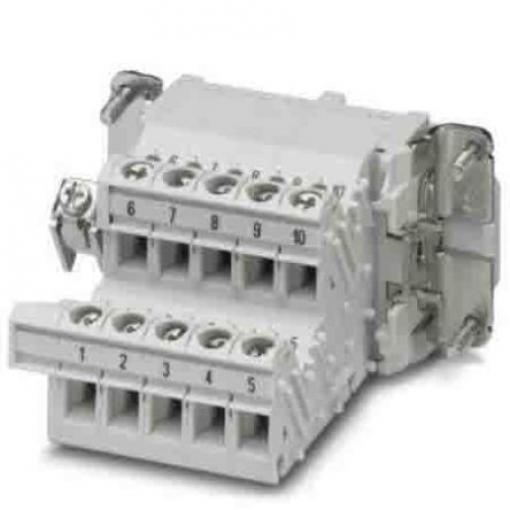 Phoenix Contact Adaptér napájení, řada: B10, počet kontaktů: 10 16A Vnitřní, počet řad: 2, orientace těla: Rovný, Montáž