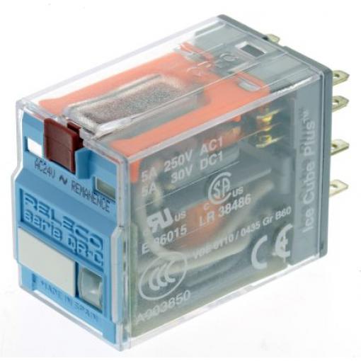 Releco Výkonové relé DPDT 5 A 24 V ac C9