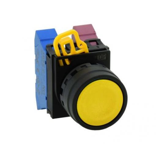 Idec Hlava tlačítka, řada: YW1B Černá Okamžité, průměr výřezu: 22 mm IP67, IP69K