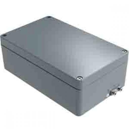 RS PRO Pouzdro IP66 Stíněné barva Šedá IK09 barva Šedá Odlévaný hliník 91 mm 160 mm 160 mm Silikon