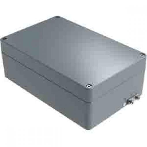RS PRO Pouzdro IP66 Stíněné barva Šedá IK09 barva Šedá Odlévaný hliník 101 mm 180 mm 280 mm Silikon