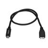 StarTech.com Kabel USB do zásuvky IC Vnější, A: USB typu C, 1 m Vnější, Černá, B: Micro USB typ B