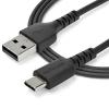 StarTech.com Kabel USB do zásuvky IC Vnější, A: USB typu A, 1 m Vnější, Černá, B: USB typu C