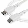 StarTech.com Kabel USB do zásuvky IC Vnější, A: USB typu C, 1 m Vnější, Bílá, B: USB typu C