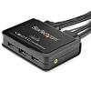Přepínač KVM, 3,5 mm stereo 2portový USB, počet zobrazení: 1 1 StarTech.com, video připojení: HDMI 3840 x 2160 (Ultra HD