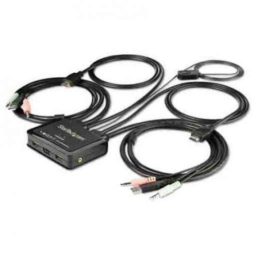 Přepínač KVM, 3,5 mm stereo 2portový USB, počet zobrazení: 1 1 StarTech.com, video připojení: HDMI 3840 x 2160 (Ultra HD