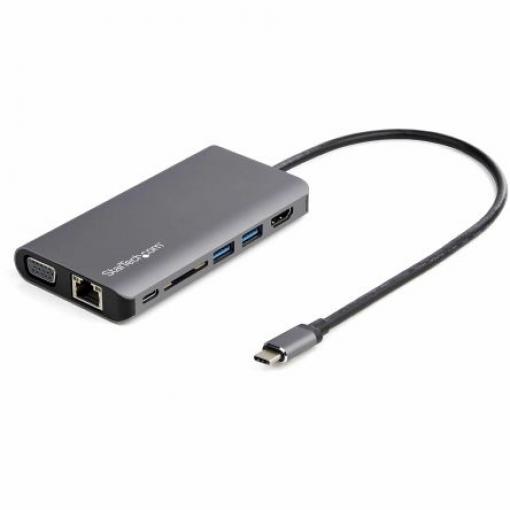 StarTech.com Dokovací stanice, 4096 x 2160 pixel, počet zobrazení: 1, počet portů USB: 3, video připojení: VGA, HDMI,