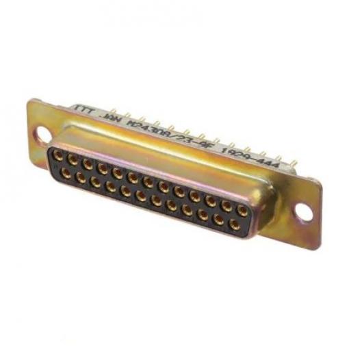 Amphenol India Konektor D-Sub, řada: M24308, počet kontaktů: 25, orientace těla: Rovný 2.77 mm, Montáž do panelu