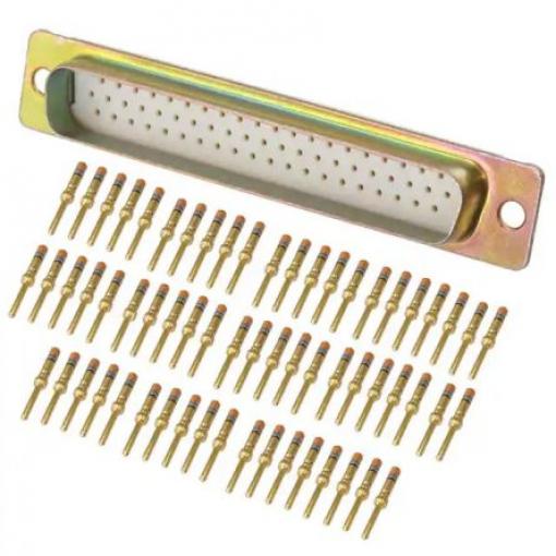 Amphenol India Konektor D-Sub, řada: M24308, počet kontaktů: 62, orientace těla: Rovný 2.29 mm, Montáž do panelu