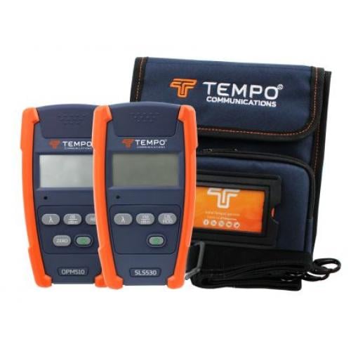 Tempo Testovací zařízení optických kabelů Jediný režim Testovací sada pro optické kabely, číslo modelu: OPM510, SLS530