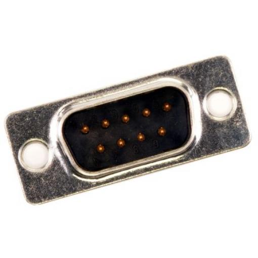 FCT from Molex Konektor D-Sub, řada: 172704, počet kontaktů: 9, orientace těla: Rovný 2.84 mm, Montáž do panelu Vnější,