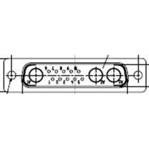 FCT from Molex Konektor D-Sub, řada: 172704, počet kontaktů: 10, orientace těla: Rovný, Zadní panel Vnější 2.84 mm,