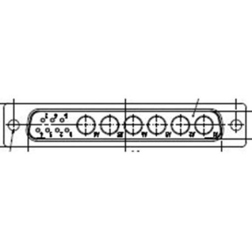FCT from Molex Konektor D-Sub, řada: 172704, počet kontaktů: 7, orientace těla: Rovný, Zadní panel Vnější 2.84 mm,
