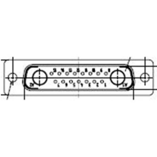 FCT from Molex Konektor D-Sub, řada: 172704, počet kontaktů: 15, orientace těla: Rovný, Zadní panel Vnější 2.84 mm,
