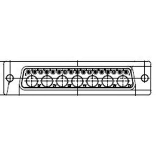 FCT from Molex Konektor D-Sub, řada: 172704, počet kontaktů: 17, orientace těla: Rovný, Zadní panel Vnější 2.84 mm,