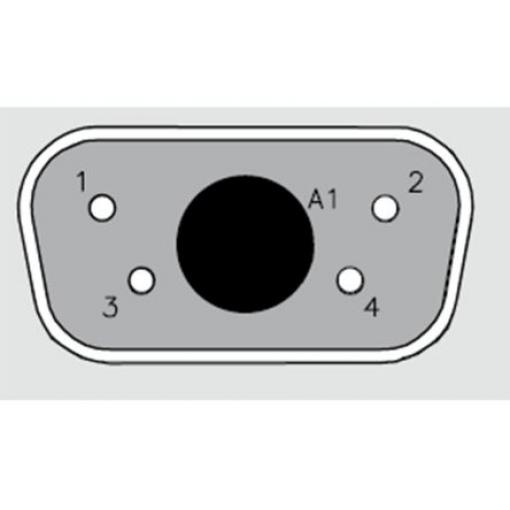 FCT from Molex Konektor D-Sub, řada: 173107, počet kontaktů: 5, orientace těla: Rovný, Zadní panel Vnitřní 2.84 mm,