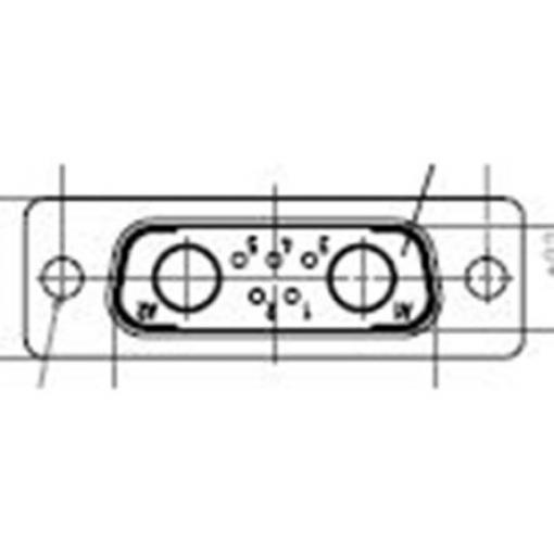 FCT from Molex Konektor D-Sub, řada: 172704, počet kontaktů: 5, orientace těla: Rovný, Panel Vnitřní 2.84 mm, 7W2