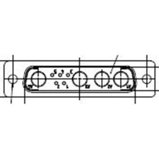 FCT from Molex Konektor D-Sub, řada: 172704, počet kontaktů: 5, orientace těla: Rovný, Panel Vnější 2.84 mm, Příruba,