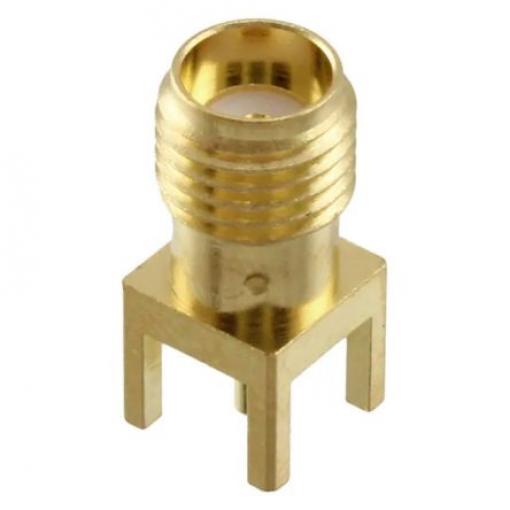 Molex Koaxiální konektor, řada: 73391 Vnitřní, 50 Ω, orientace těla: Rovný, Průchozí otvor Konektor SMA Pájecí, 18GHz,