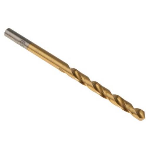 Vrták, celková délka: 75 mm, HSS 4.1 mm, počet kusů: 10 Válcovitý dřík 4.1 mm RS PRO