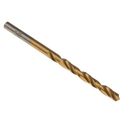 Vrták, celková délka: 80 mm, HSS 4.4 mm, počet kusů: 10 Válcovitý dřík 4.4 mm RS PRO