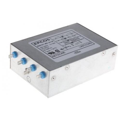 Filtr EMC, řada: B84131, 440V ac, 50/60 Hz, Montáž na přírubu, Šroubová, 16 A, počet fází: 3, 0.094 mA, EPCOS, 1, UL1283