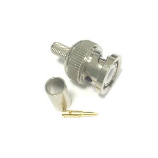 RS PRO Koaxiální konektor, řada: BNC Vnější, 50 Ω, orientace těla: Rovný, Kabel Konektory BNC Svařování, 4GHz 165 °C -45
