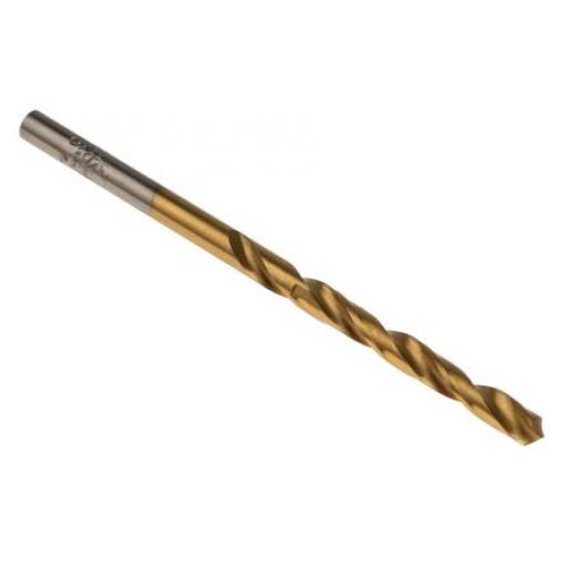 Vrták, celková délka: 75 mm, HSS 3.9 mm, počet kusů: 10 Válcovitý dřík 3.9 mm RS PRO