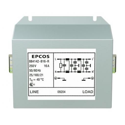 Filtr EMC, řada: B84142B*R000, 250V ac/dc, 60 Hz, Šroubová svorka, Svorkovnice, 25 A, počet fází: 1, 2.77 mA, EPCOS, 9