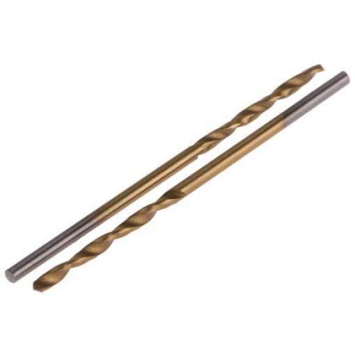 Vrták, celková délka: 38 mm, HSS 1.3 mm, počet kusů: 10 Válcovitý dřík 1.3 mm RS PRO