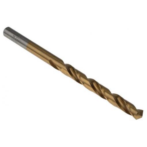 Vrták, celková délka: 101 mm, HSS 6.4 mm, počet kusů: 10 Válcovitý dřík 6.4 mm RS PRO
